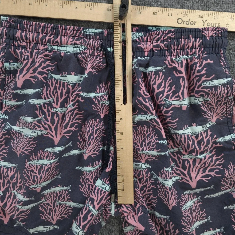 Vilebrequin Swim Trunks Mens L Multicolor Coral Fishes Print Beach Tropical